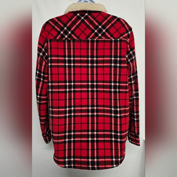 Soho Threads M Warm Soft Fleece Lined Jacket Butyon Down Plaid - Picture 3 of 6